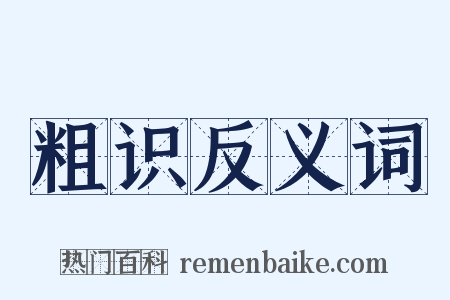 粗识反义词是什么意思的图片